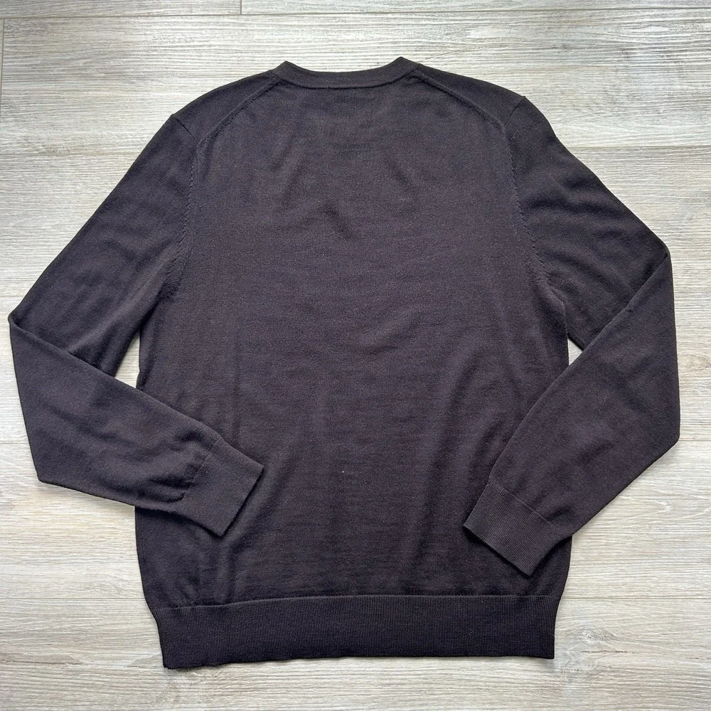 Banana Republic Medium Chocolate Brown Merino Wool Crew Neck Sweater
